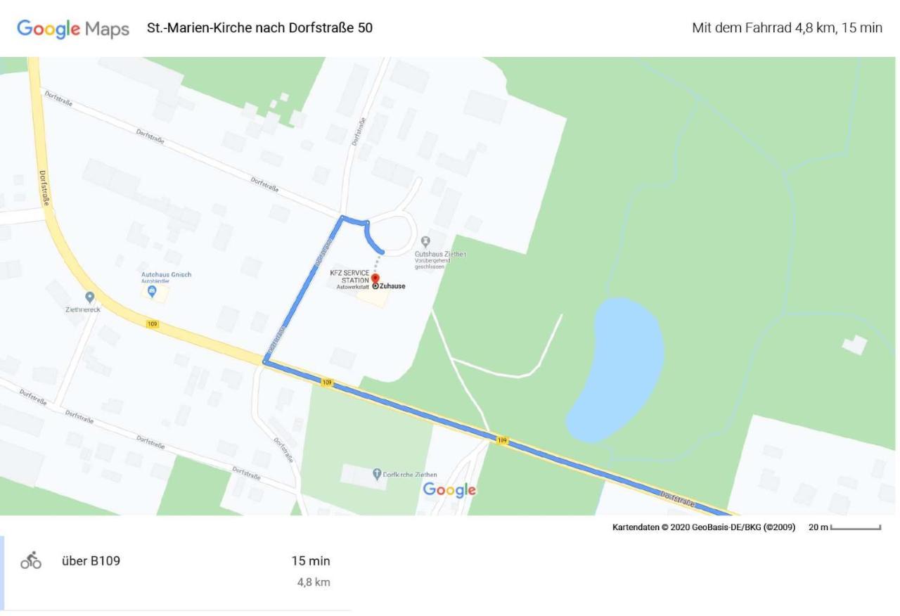 Ferienwohnung Kastanienblick Oder Parkblick, Oder Unser Radlerzimmer! Ziethen  Luaran gambar